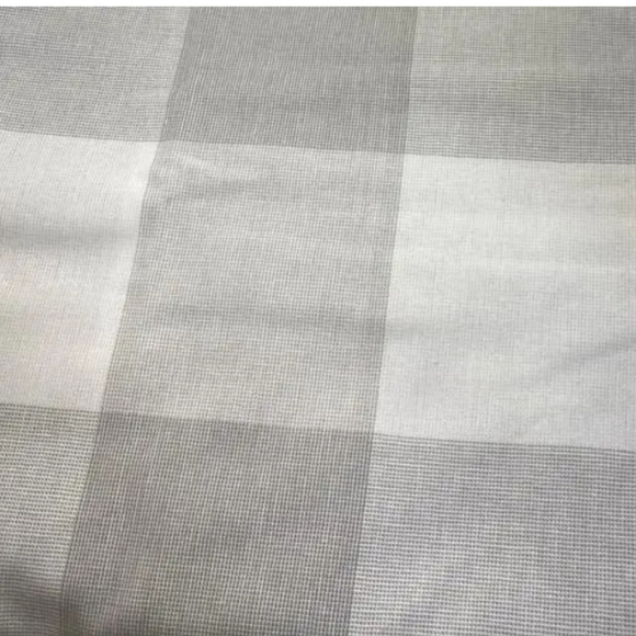 Threshold 108"x54" Plaid Light Filtering Window Curtain ONE Panel Gray / White - Picture 5 of 7